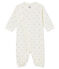Combisac per bebé unisex in tubique stampato bianco MARSHMALLOW/nero NOIR