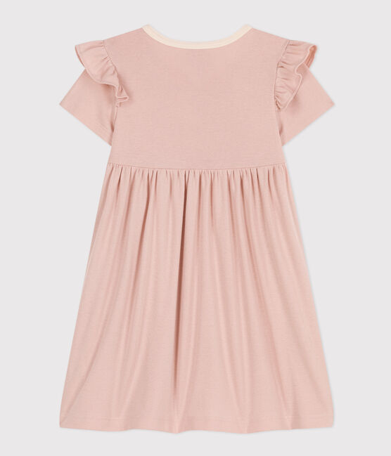 Abito bambina a maniche corte in cotone rosa SALINE