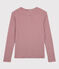 T-shirt girocollo iconica in cotone a righe Donna rosso SANGRIA/ MARSHMALLOW