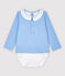 Body camicia con collo bebè maschio blu JASMIN