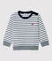 Tee-shirt in cotone bebè. bianco MARSHMALLOW/blu SMOKING
