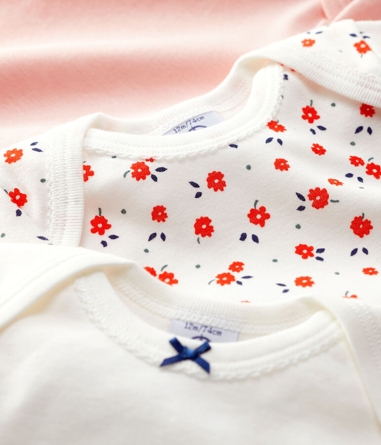 Confezione da 3 body beb&egrave; in cotone biologico. multicolore