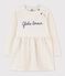Abito bambina a maniche lunghe in molleton beige MONTELIMAR CHINE