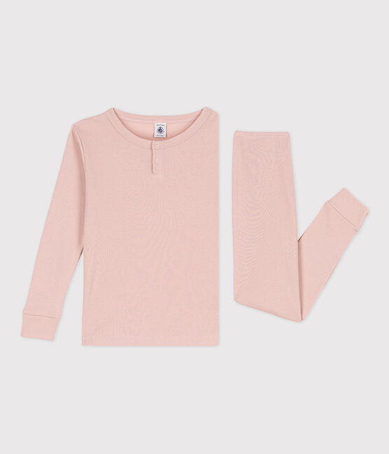 Pigiama tinta unita bambino unisex in cotone e Lyocell rosa SALINE