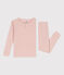 Pigiama tinta unita bambino unisex in cotone e Lyocell rosa SALINE