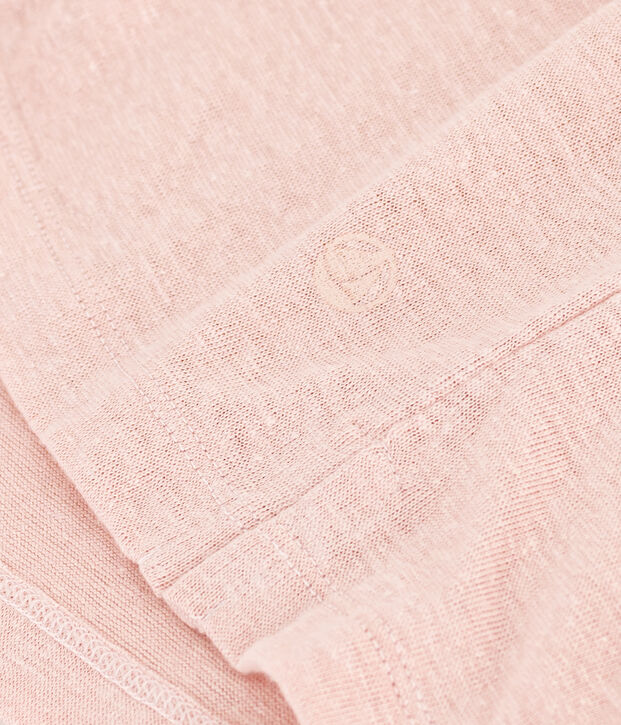 T-shirt Le Droit girocollo in lino donna rosa