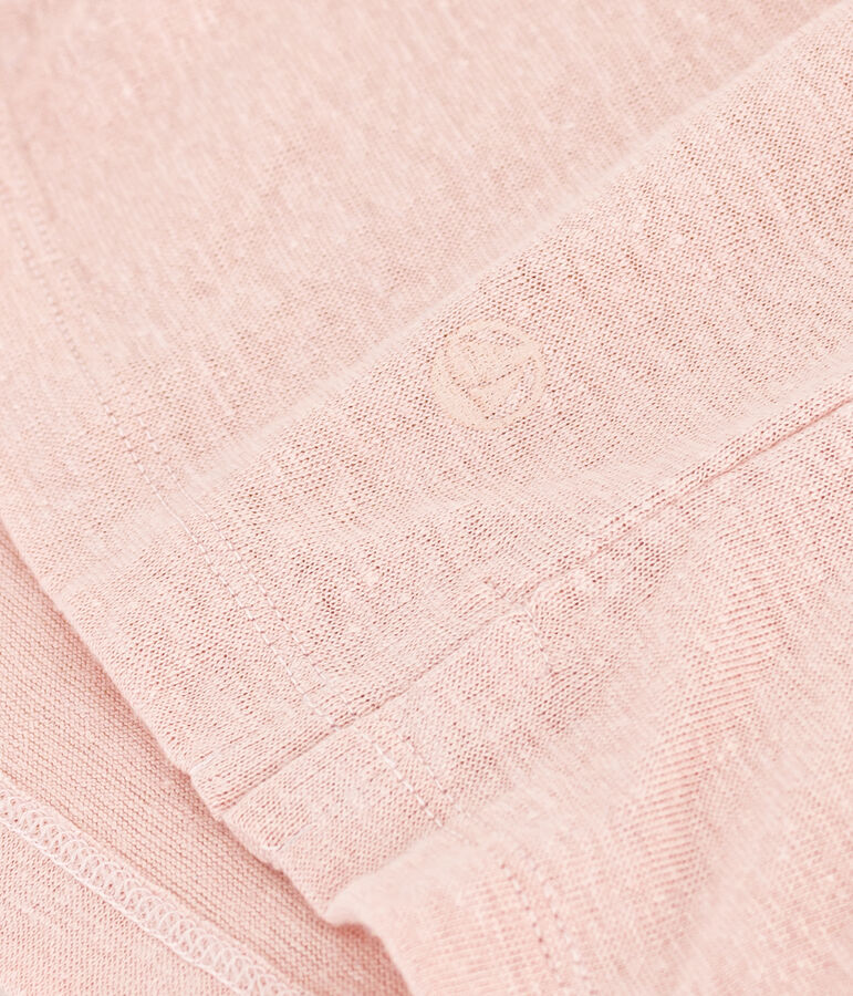 T-shirt Le Droit girocollo in lino donna rosa