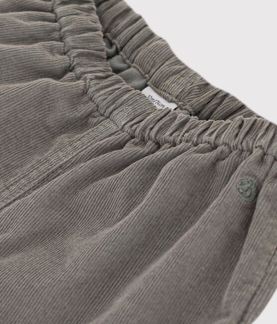 Pantaloni di velluto a costine sottili per bebè verde THUYA
