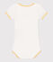 Body a maniche corte in cotone con stampa neonato bianco MARSHMALLOW