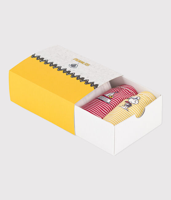 Confezione da 3 slip bambina in cotone Petit Bateau X Snoopy variante 1