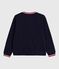 Felpa donna in cotone tinta unita blu SMOKING
