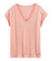 T-shirt maniche corte donna in lino cangiante rosa ROSAKO/rosa COPPER