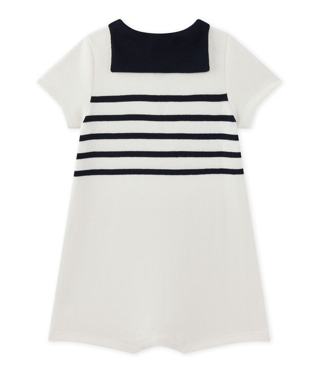 Tutina beb&eacute; bambino maniche corte bianco/blu