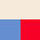 ecru / blu / rosso