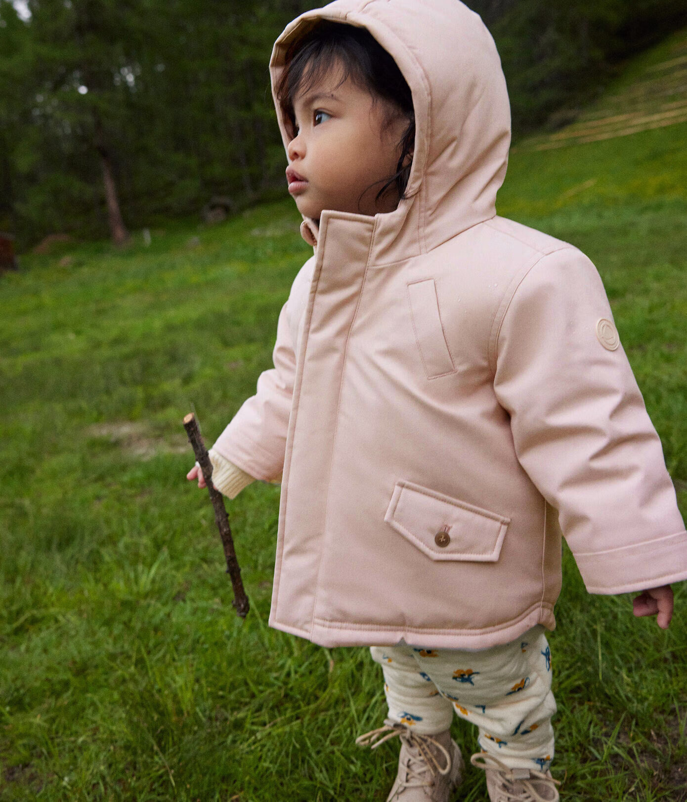 Parka foderato in sherpa per beb A08FQ03