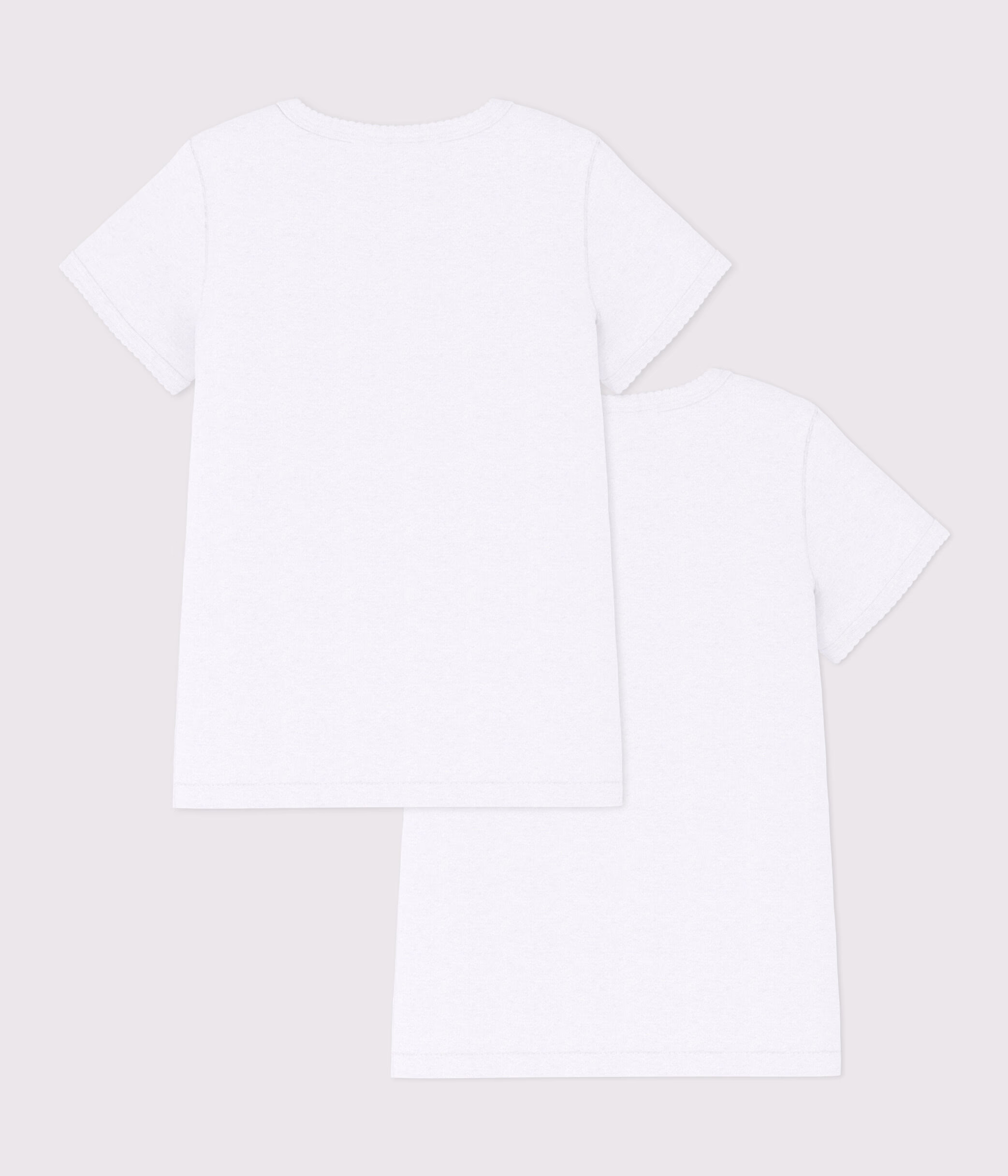 Confezione da 2 t shirt bianche manica corta bambina A0AAB00