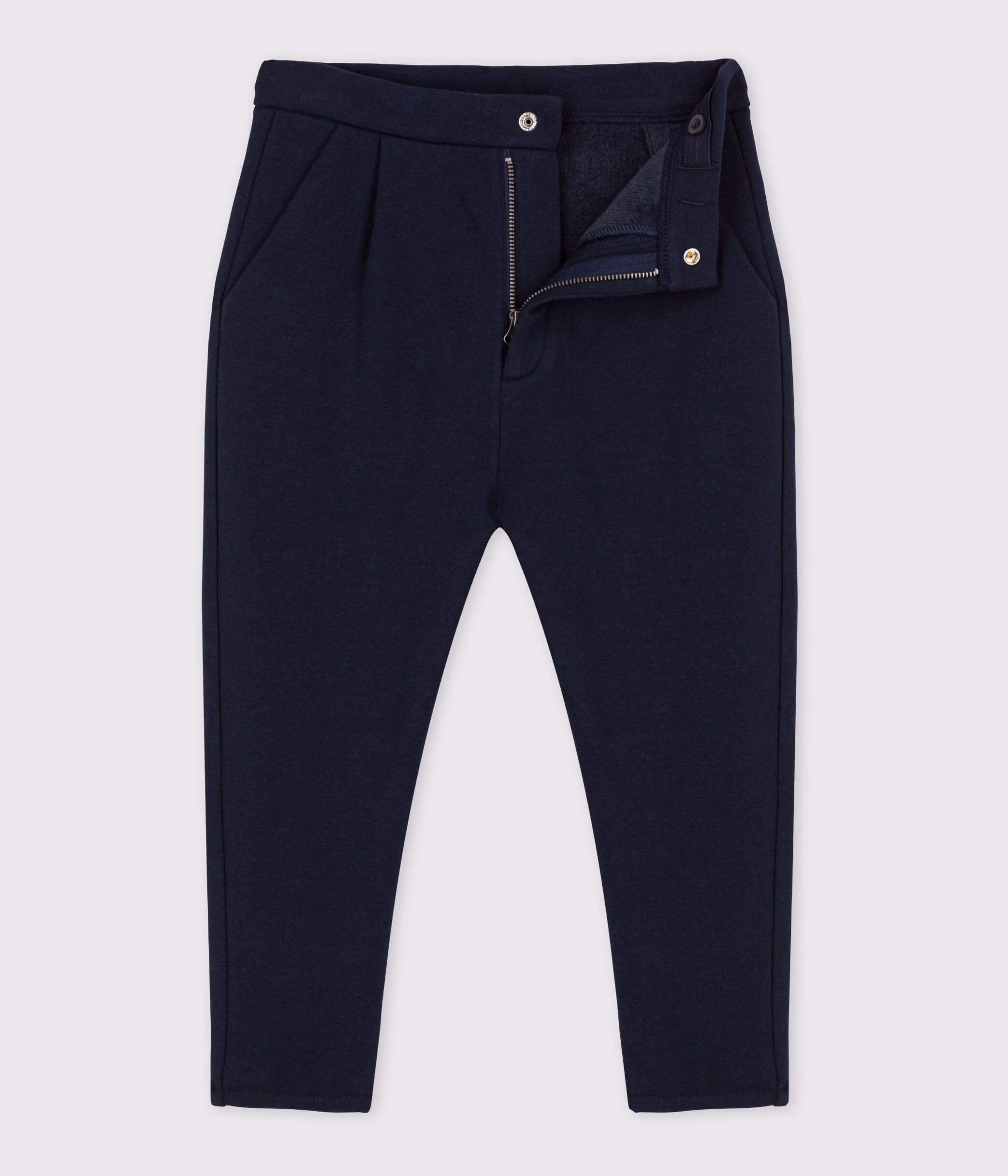 Pantaloni caldi bambina bambino in velluto e tessuto felpato A057A03