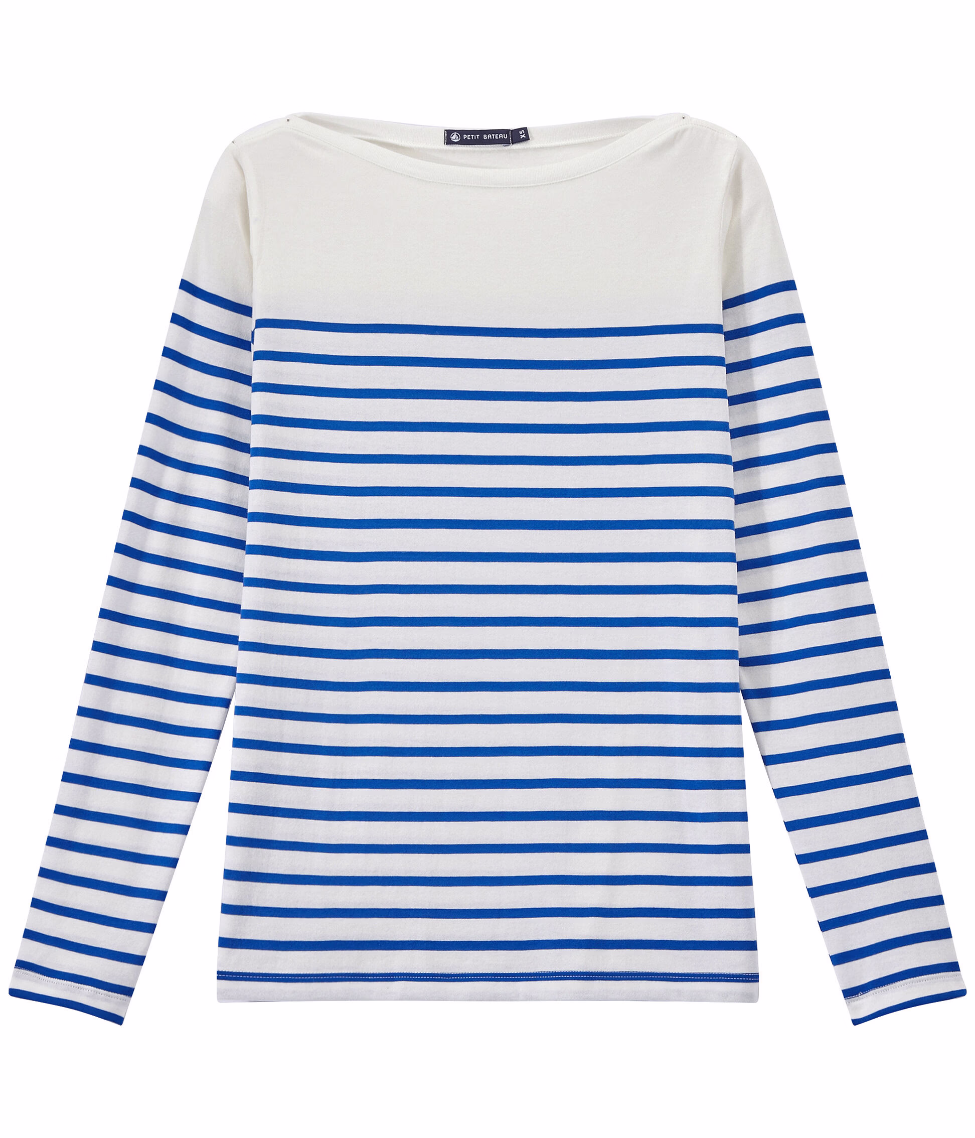 T shirt donna a maniche lunghe a righe MARSHMALLOW PERSE Petit