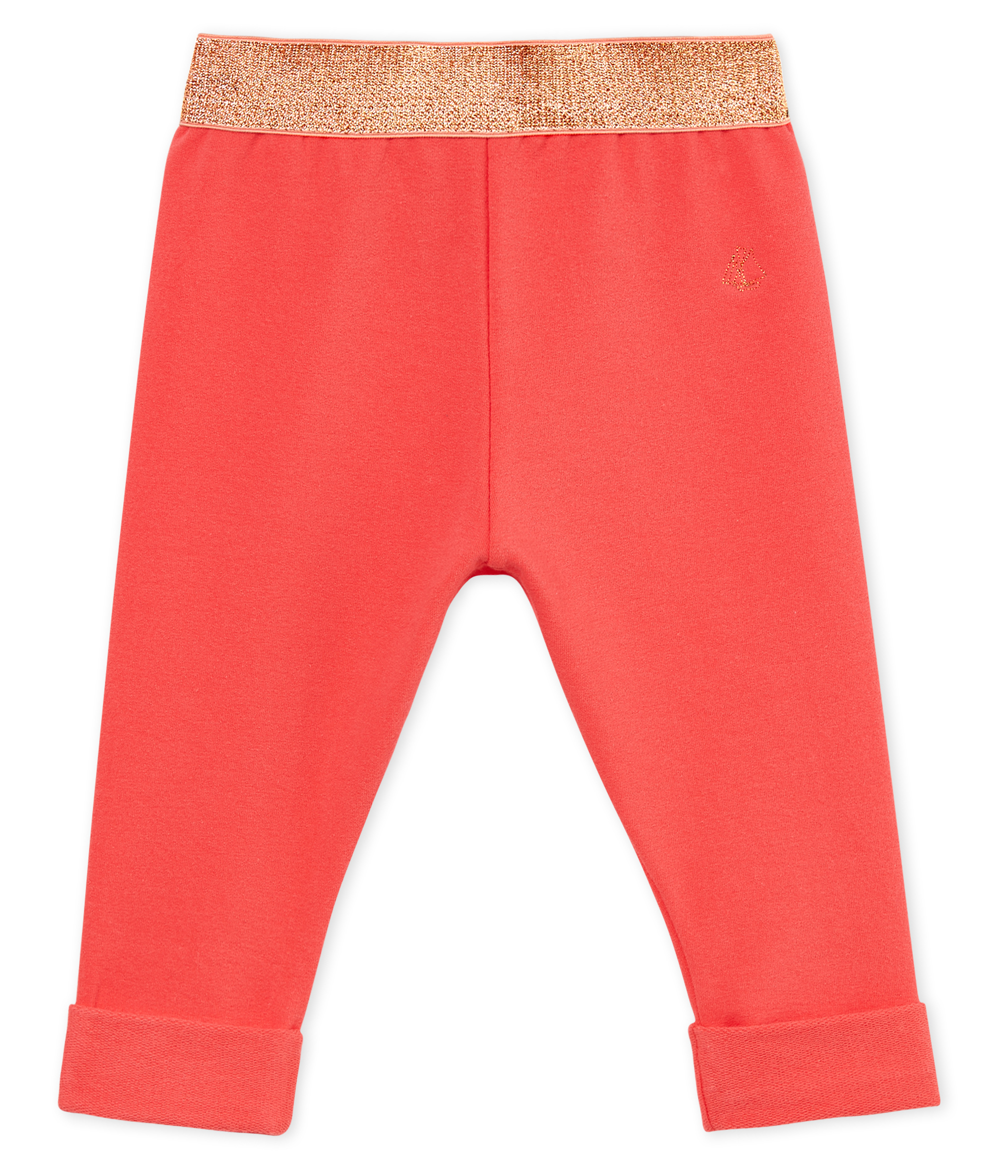 Pantalone neonata in molleton leggero a tinta unita