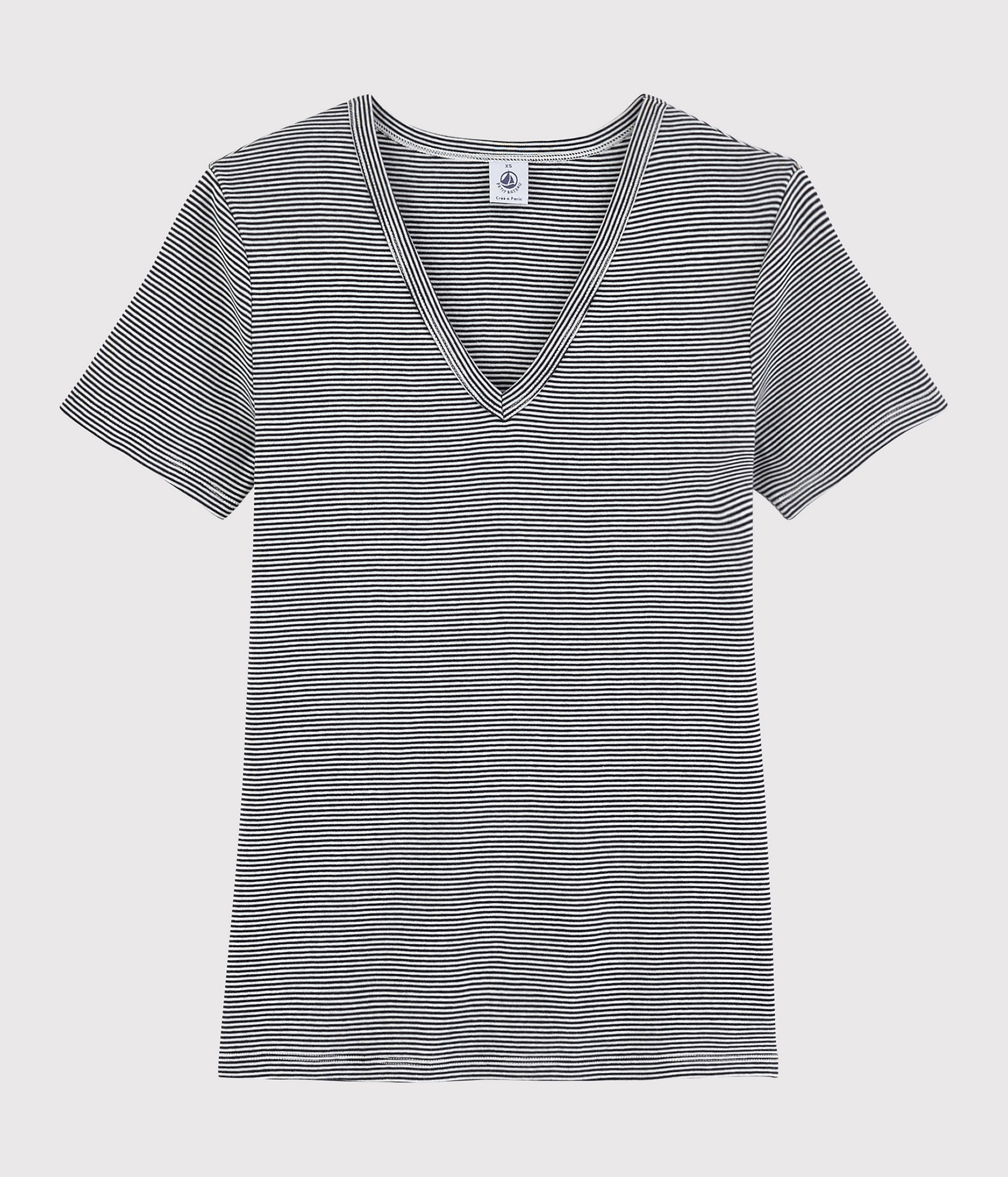 T-Shirt da Donna con Scollo a V Lacoste / Bianco