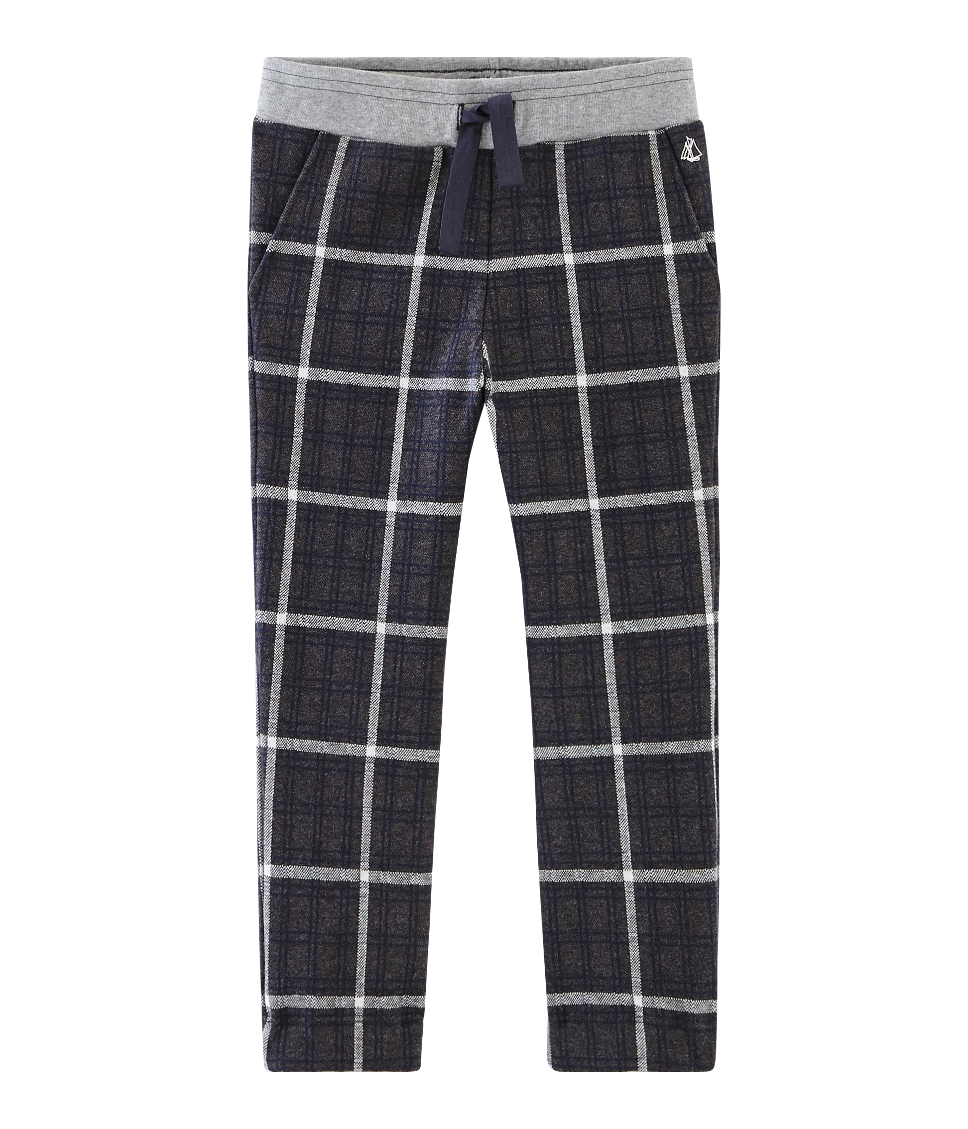 Pantalone in maglia a scacchi da bambino