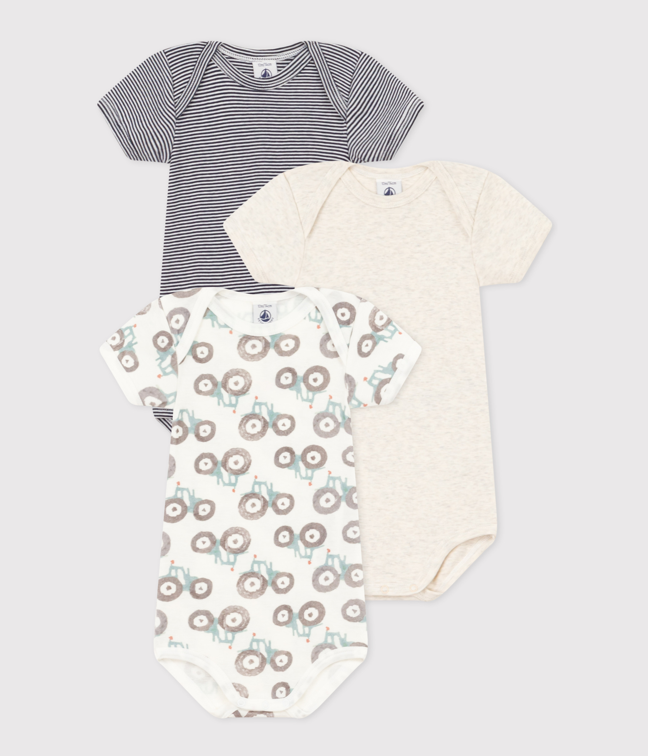 Body Bébé Body Petit Bateau Neonato Confezione Da Body Incrociati - Main Image