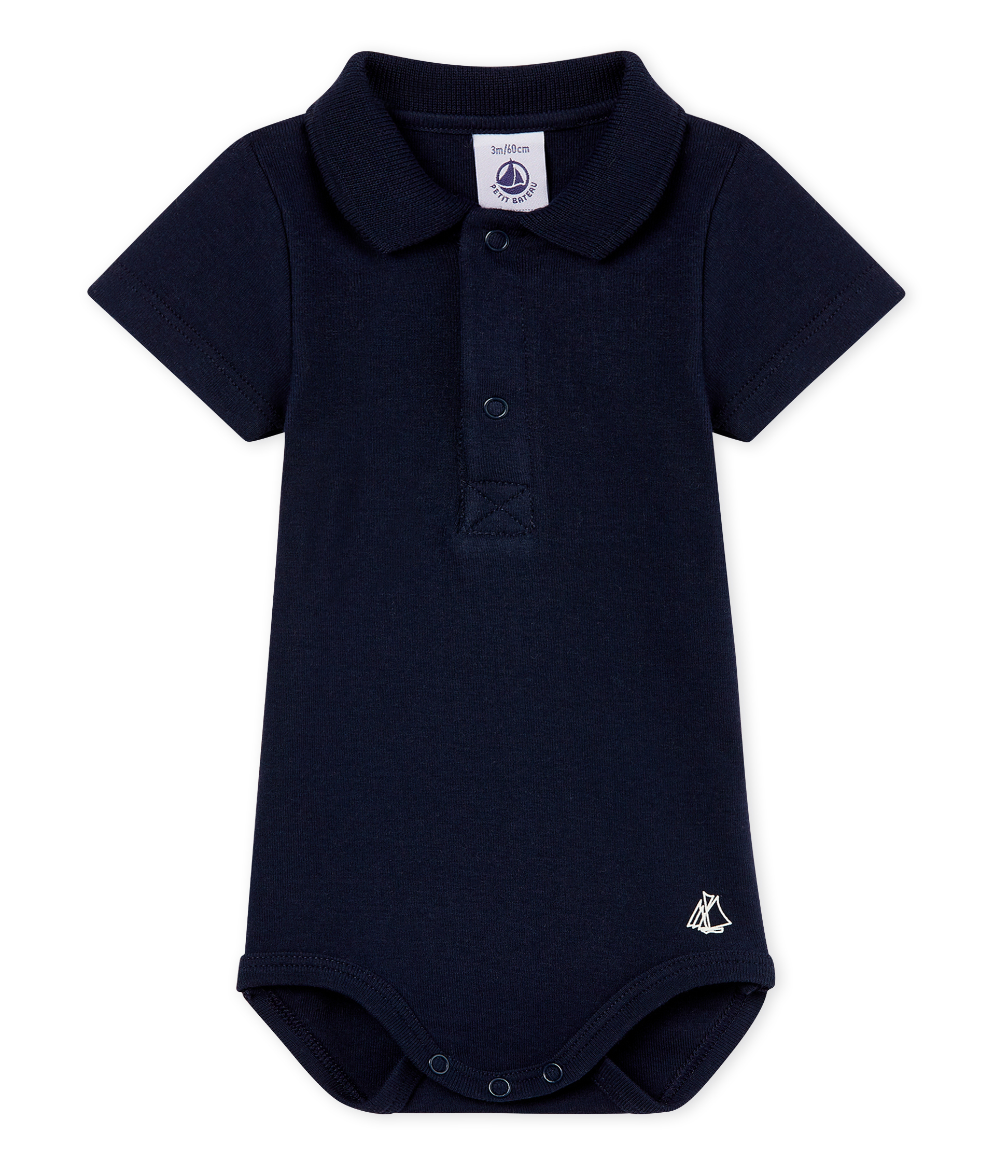 Body mc colletto polo neonato maschietto tinta unita