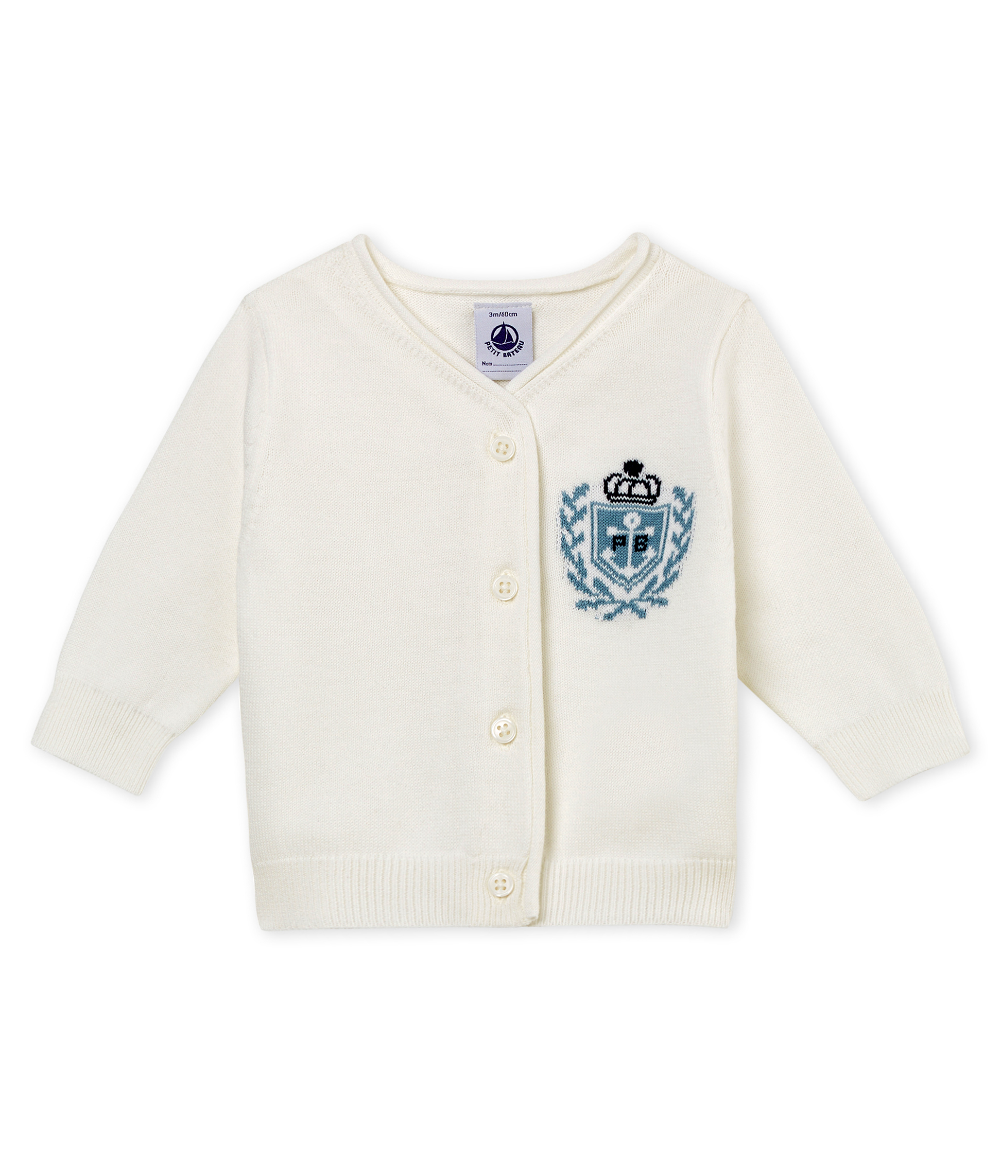 Cardigan bambino in molleton