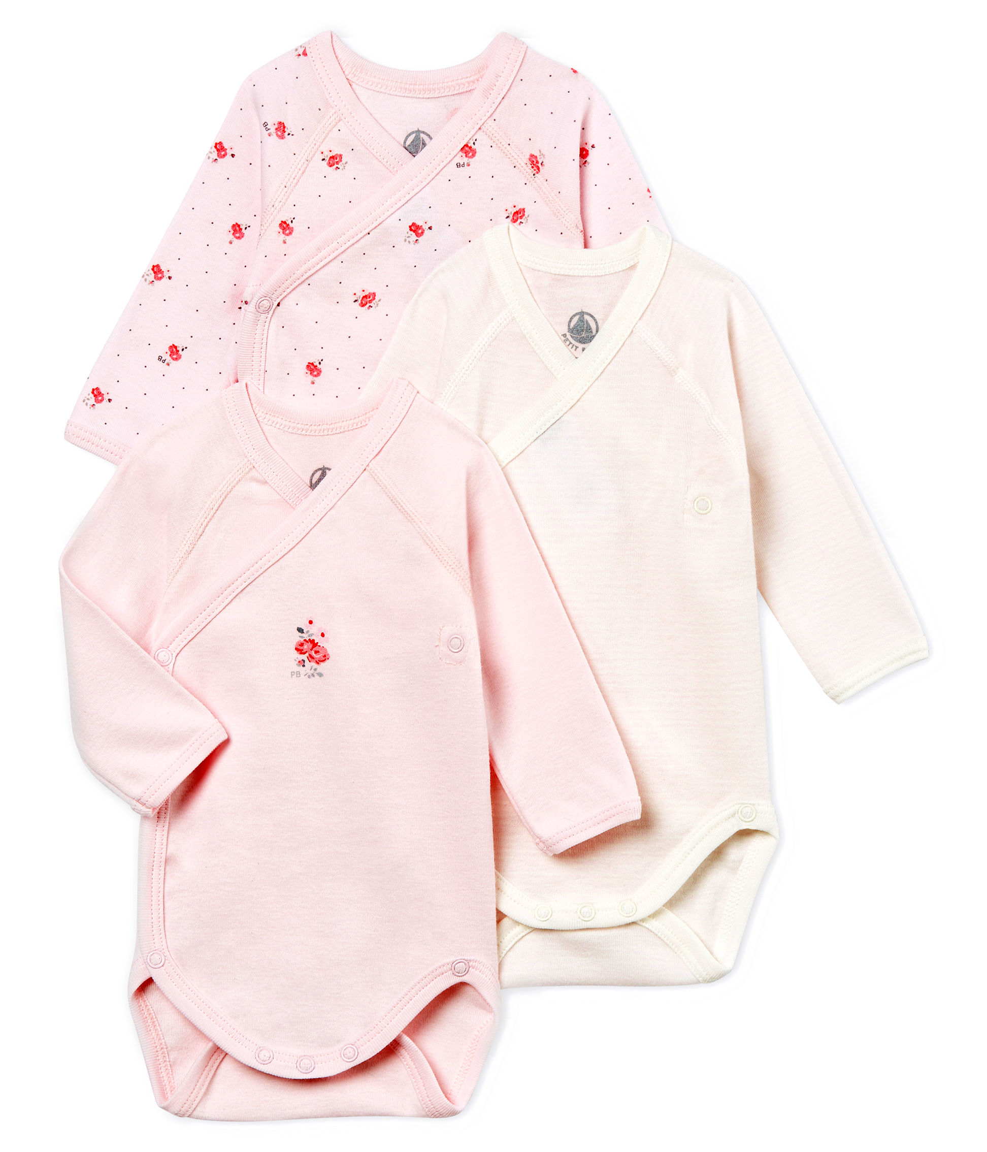 Confezione da 3 body nascita manica lunga bebè unisex