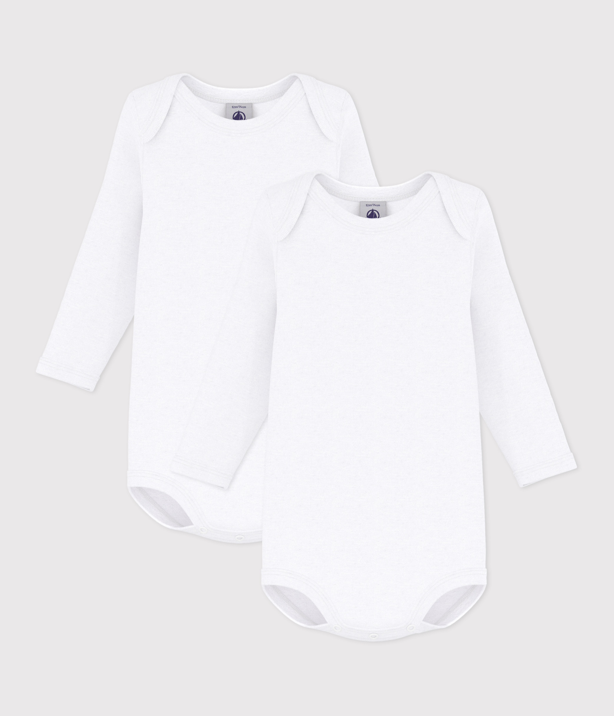 Petit Bateau Confezione Da 3 Body Manica Lunga Neonato - Unisex 0-24 Mesi (0-3 Mesi, Variante 2)