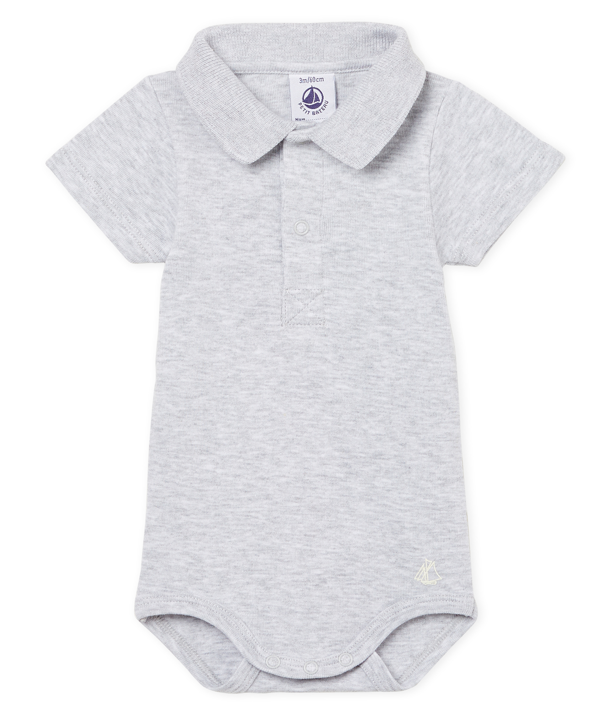 Body mc colletto polo neonato maschietto tinta unita
