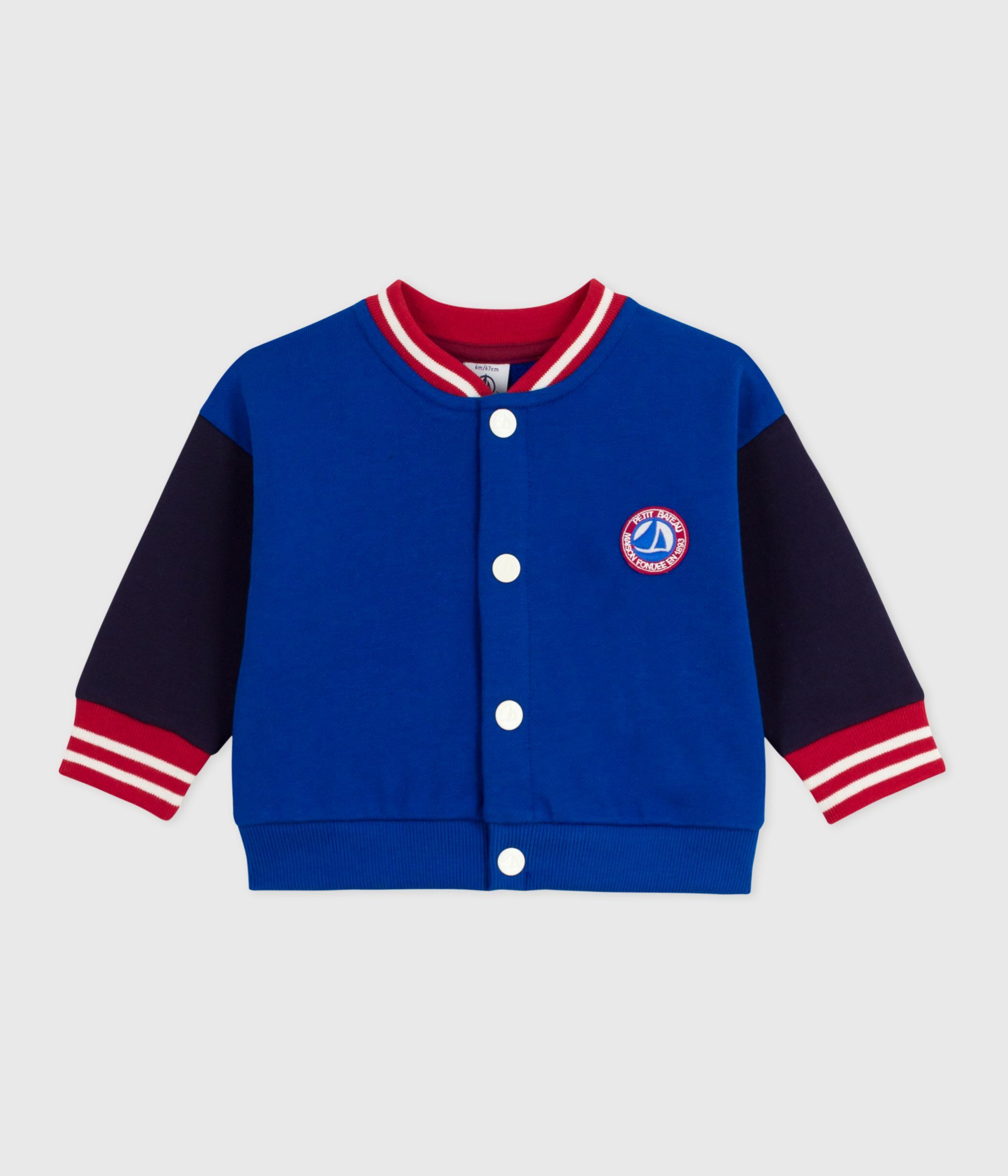 Felpa Petit Bateau Per Bambina | Tessuto Felpato Morbido, Motivo A Cuore, Taglia 6 Mesi, Colore Milk