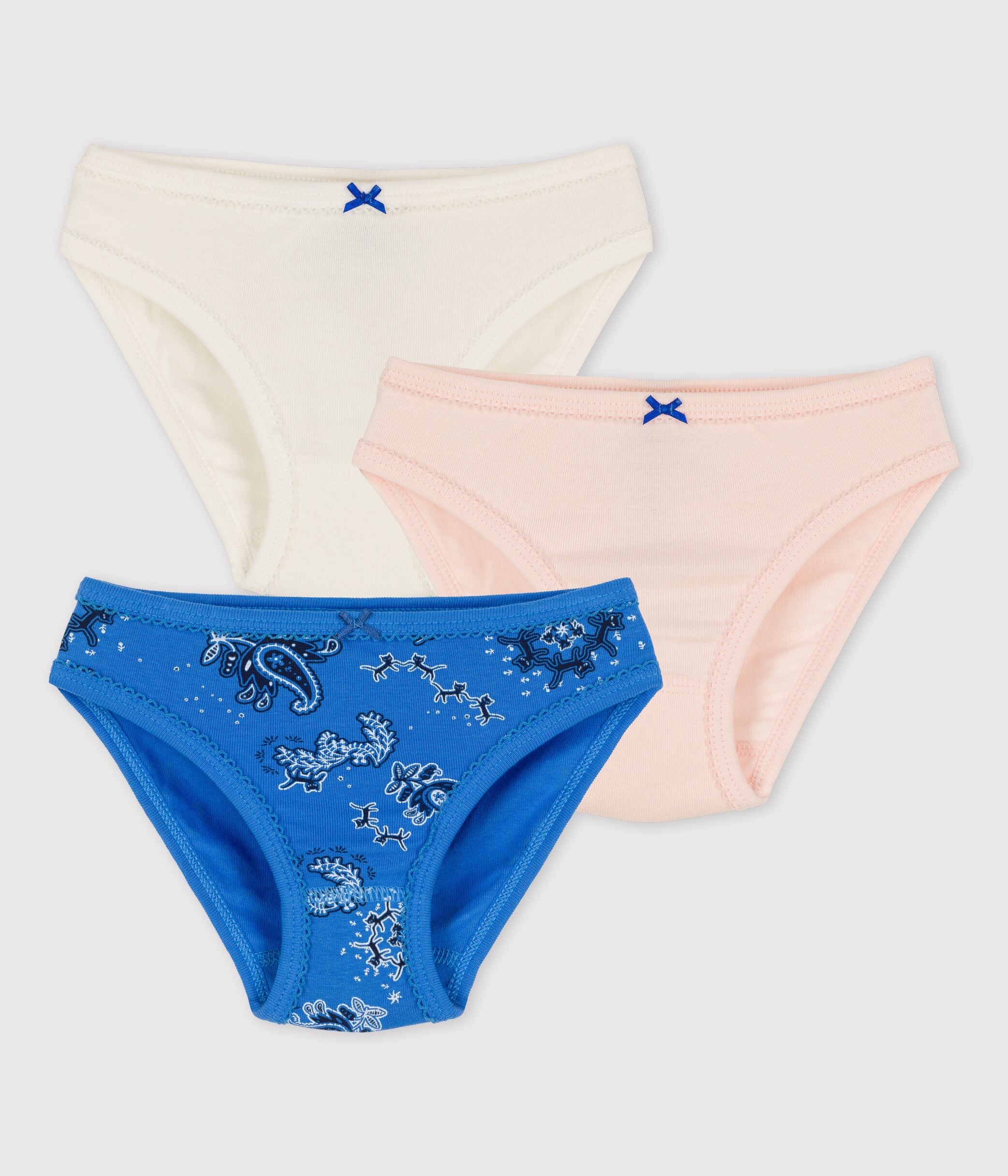 Confezione da 3 slip bambina bandana in cotone biologico variante 1