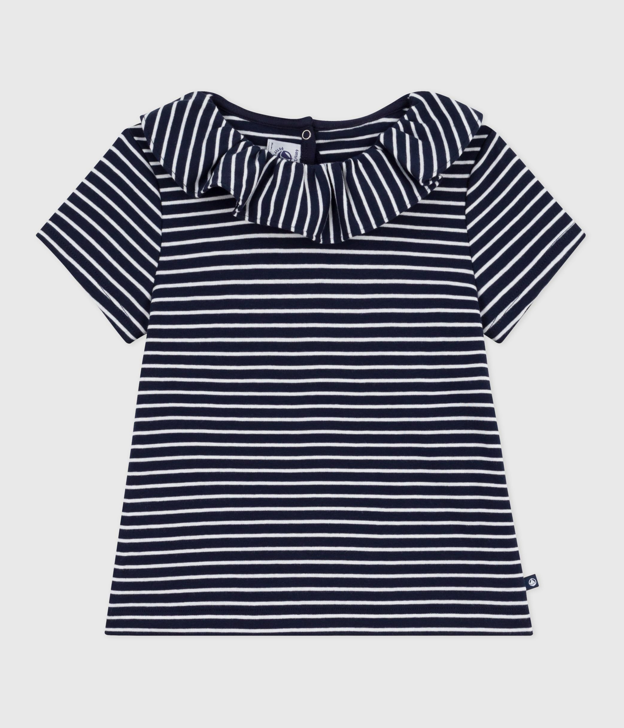 Camicetta In Cotone Petit Bateau Per Bambina - Maniche Corte, Design Traforato, Colletto Elegante - Foto 9