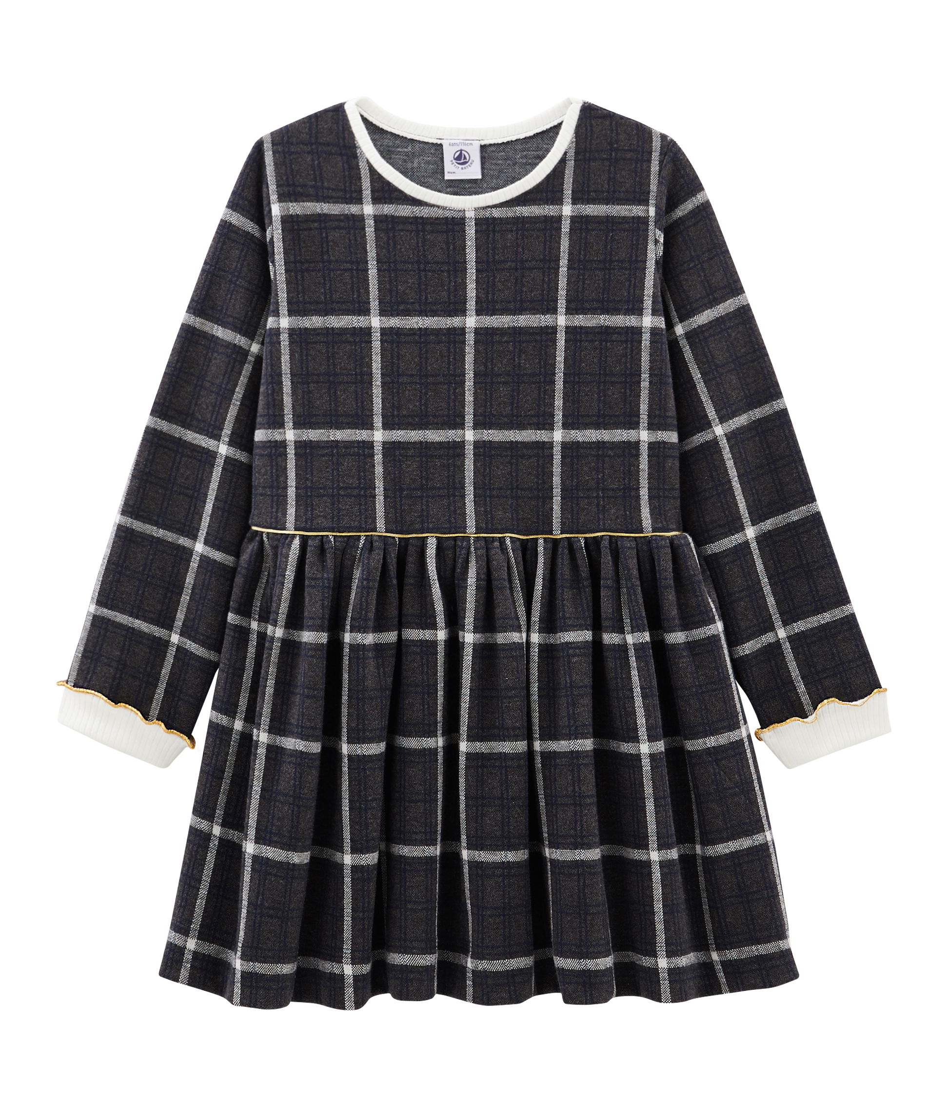 Abito in maglia a scacchi bambina