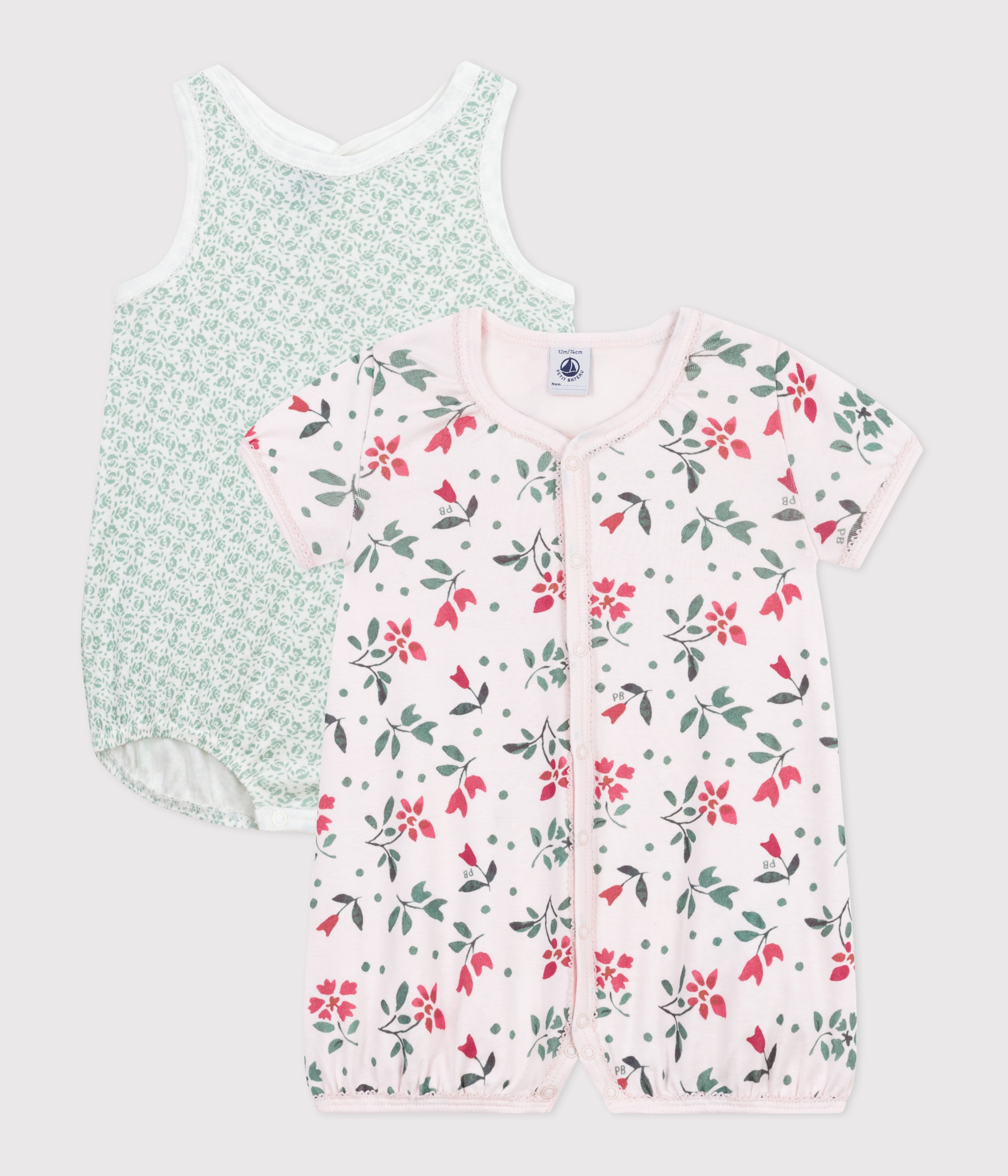 FYMNSI Tutina Estiva Neonato 3 Pezzi: Maniche Corte Con Stampa Floreale, Pantaloncini E Fascia – Abbigliamento 0-12 Mesi (Api, 6-9 Mesi)
