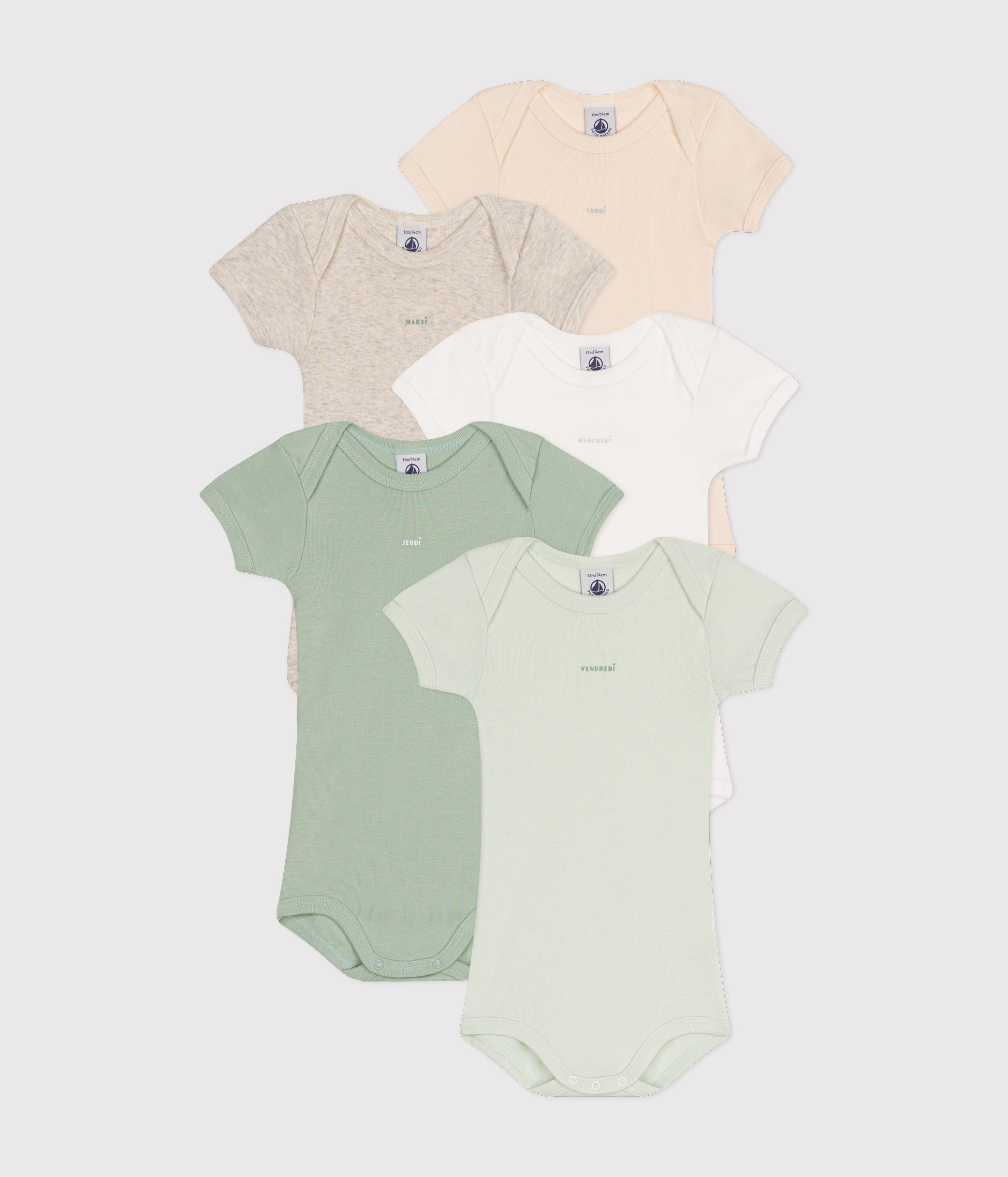 Body Neonato Bambina - Confezione Da 5 Pezzi, Cotone 100%, Manica Corta E Apertura Frontale - Fantasie Colorate