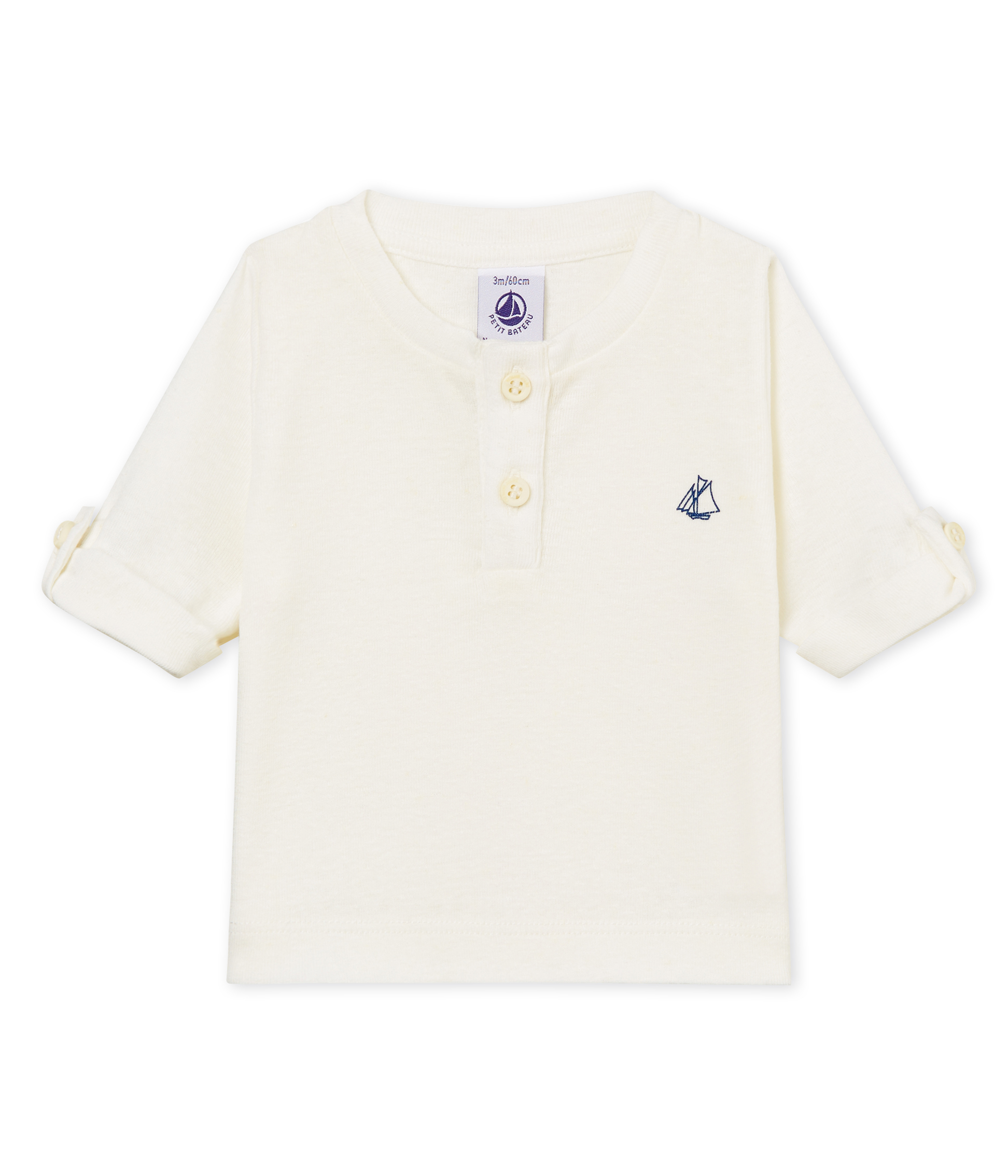 T-shirt ml bebè maschietto in cotone lino