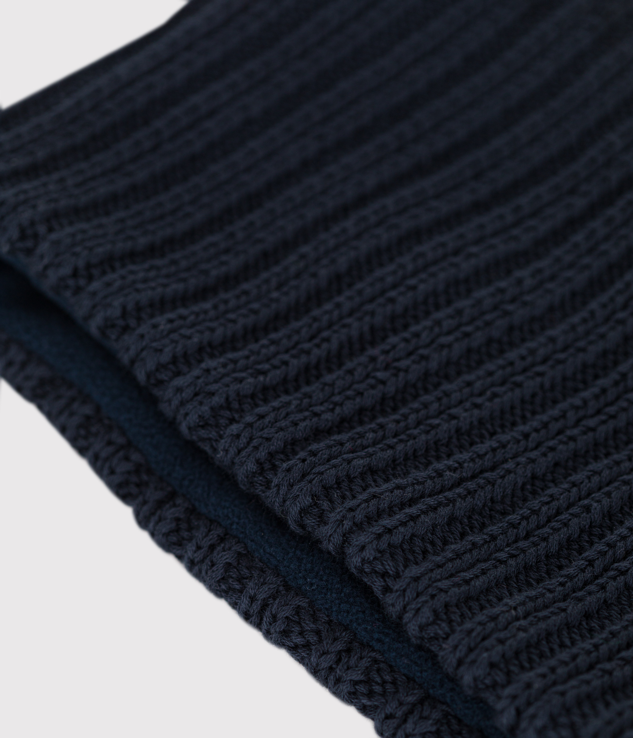 Snood Bambino Petit Bateau In Maglia Foderata Pile - Salice, Taglia Unica, Morbido E Caldo Per Inverno
