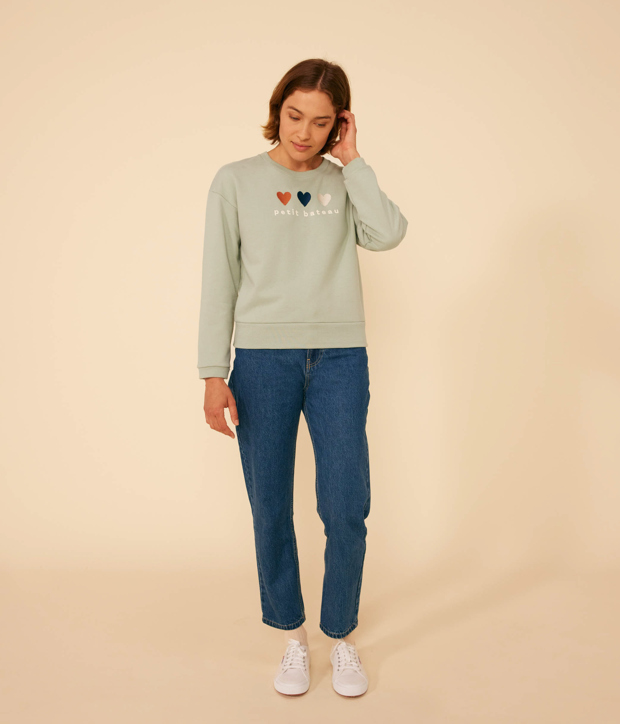 T-shirt stampata a maniche corte bambina MARSHMALLOW/MULTICO | Petit Bateau