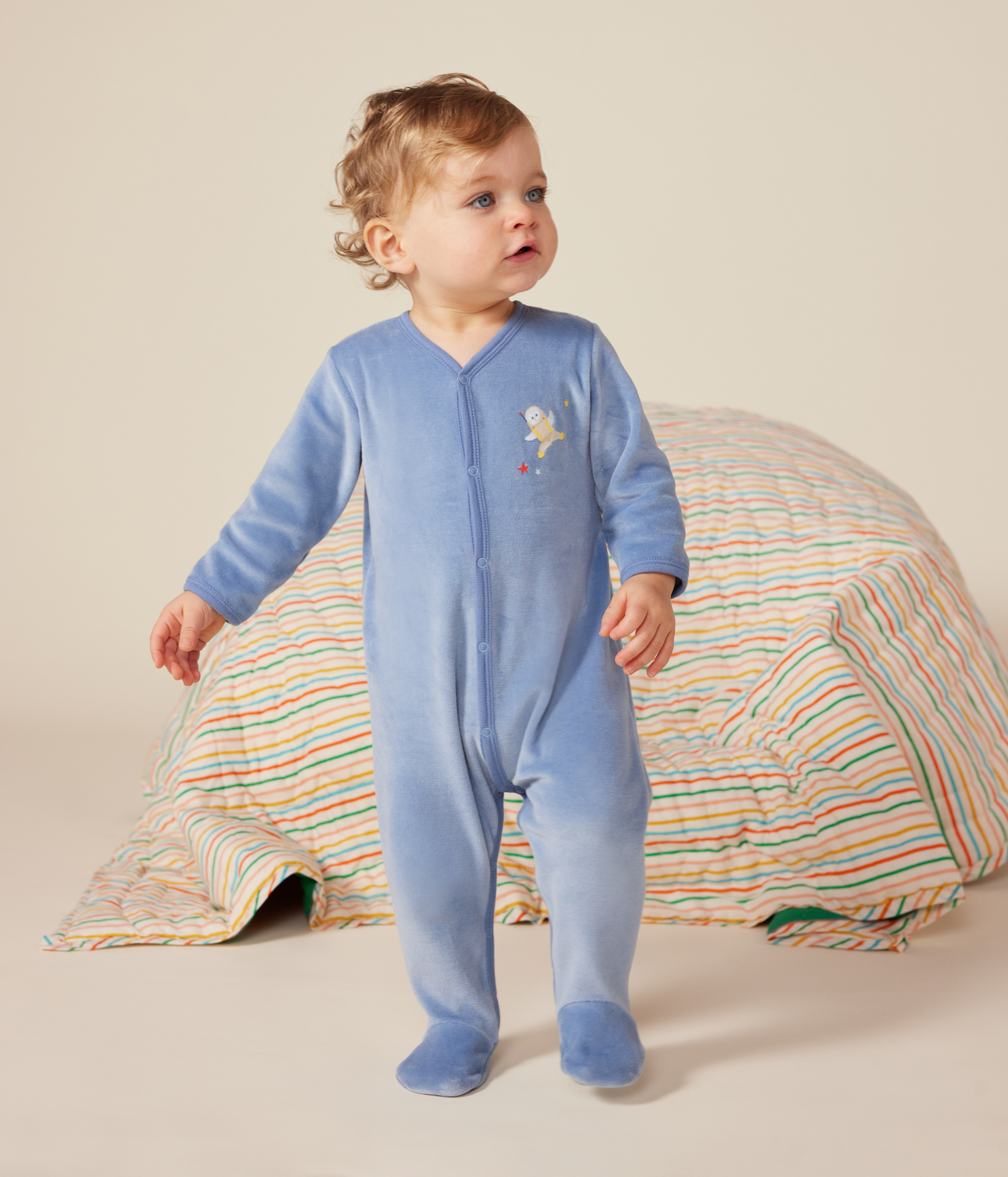 Pigiama in ciniglia neonato BEACH Petit Bateau