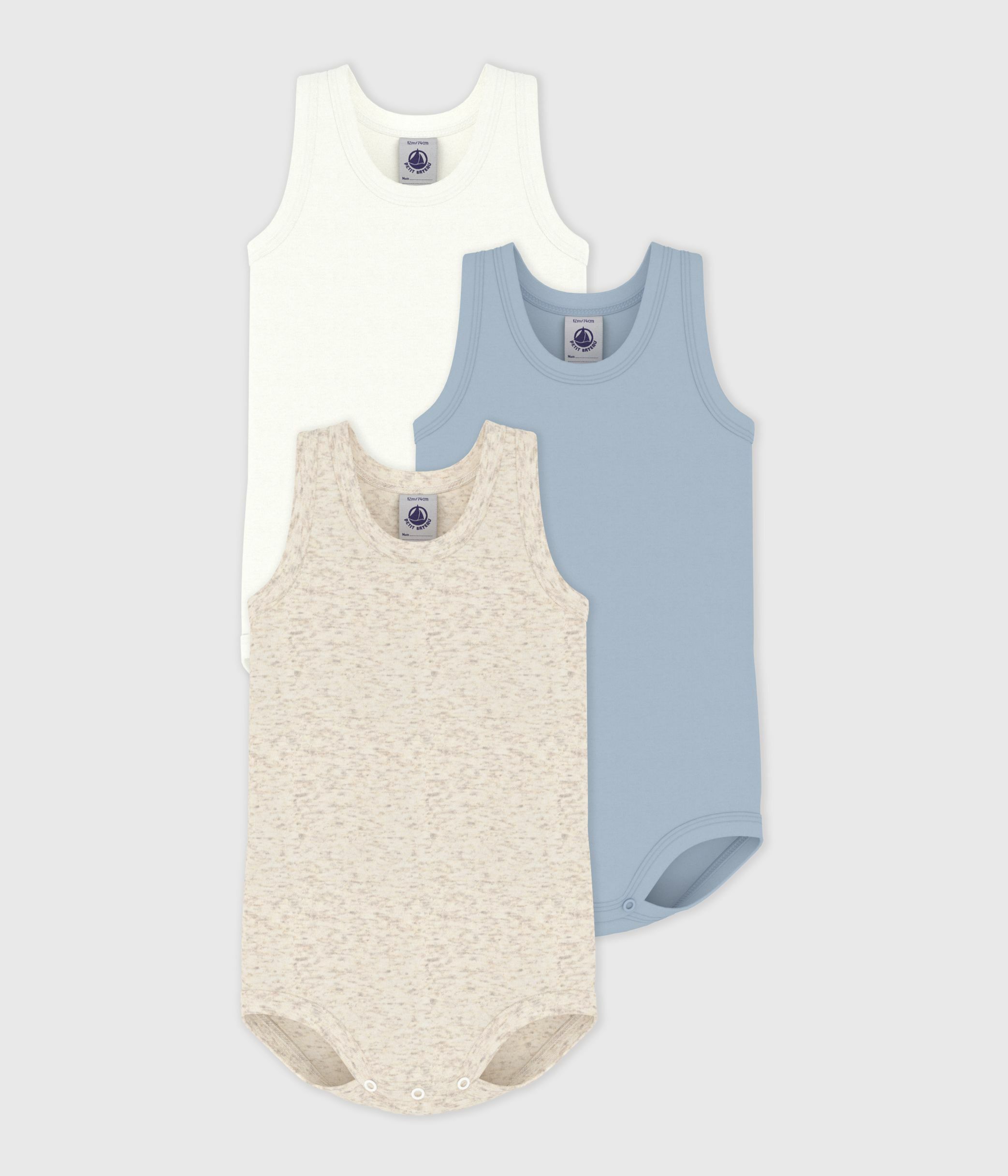 Petit Bateau Abito Senza Maniche Per Bambine – Denim Chiaro Con Volant, Autunno/inverno, Taglia 4 Anni