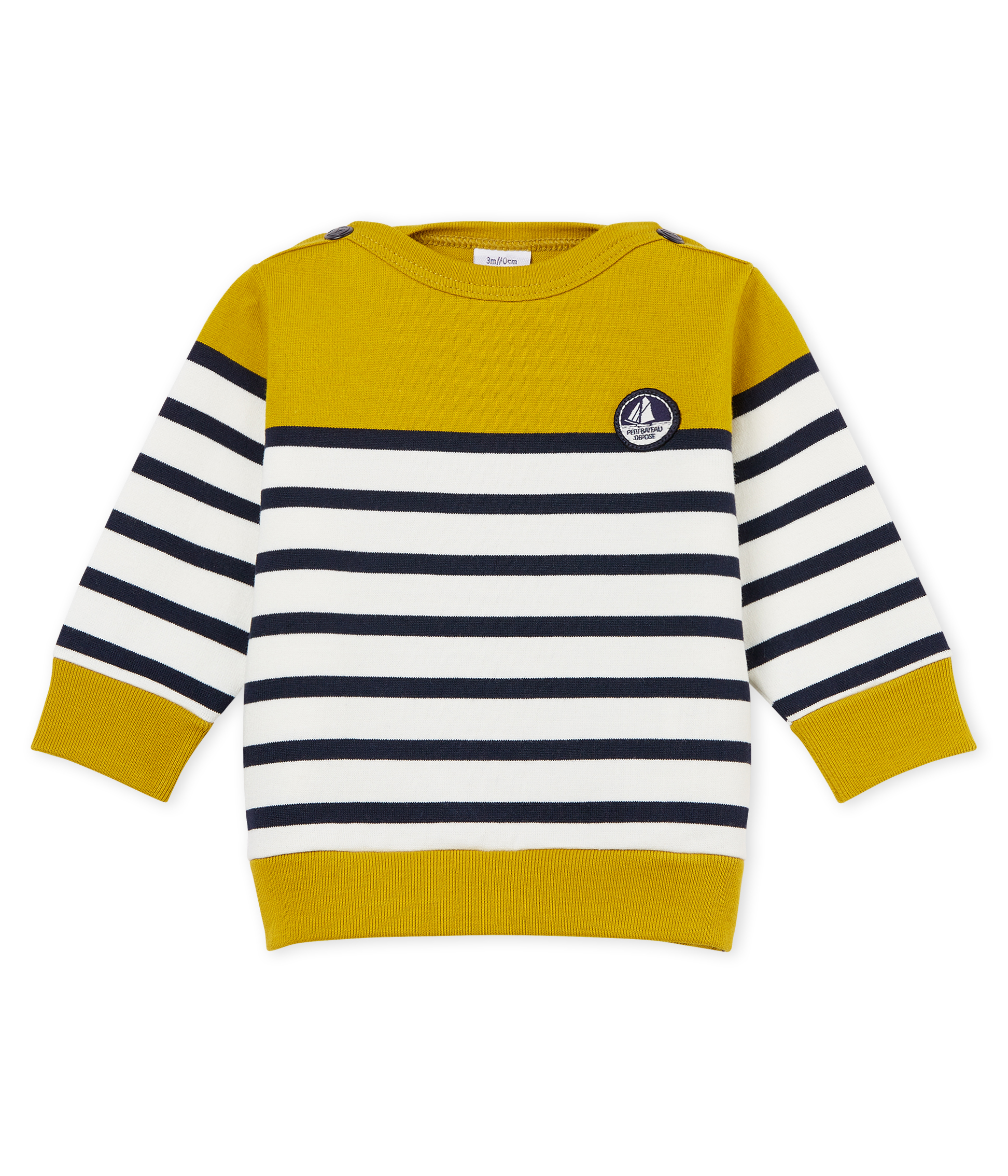 Felpa a righe marinare colorblock maschietto