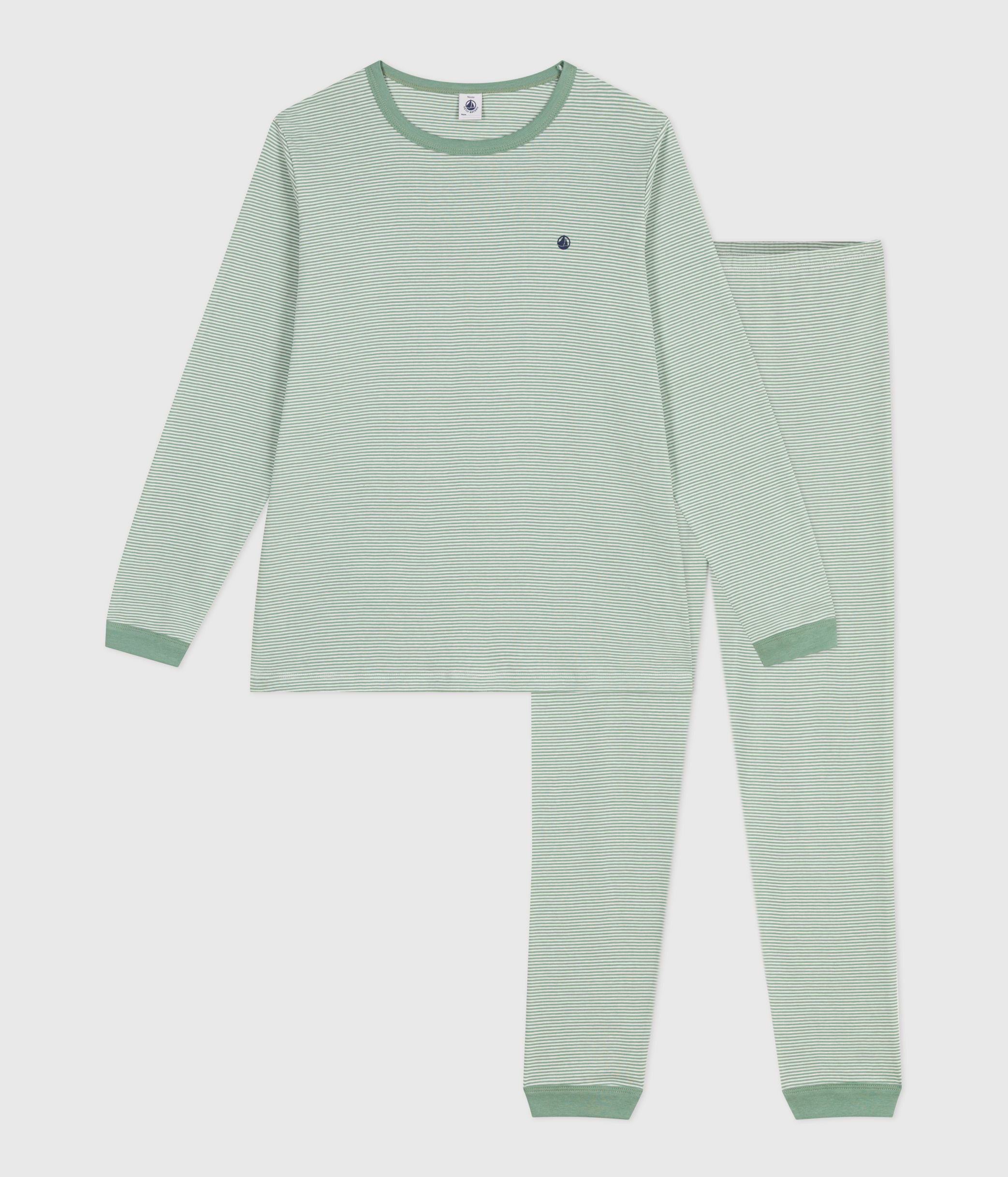 Accappatoio Petit Bateau Per Bambino, In Spugna Di Cotone A Righe, Con Cappuccio, Colore Marshmallow/Multico, Taglia 7 Anni