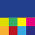 blu / multicolore